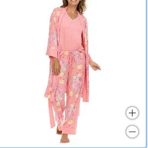NWT Flora Nikrooz Women’s 3-piece Pajamas Set butter soft M L XL pink